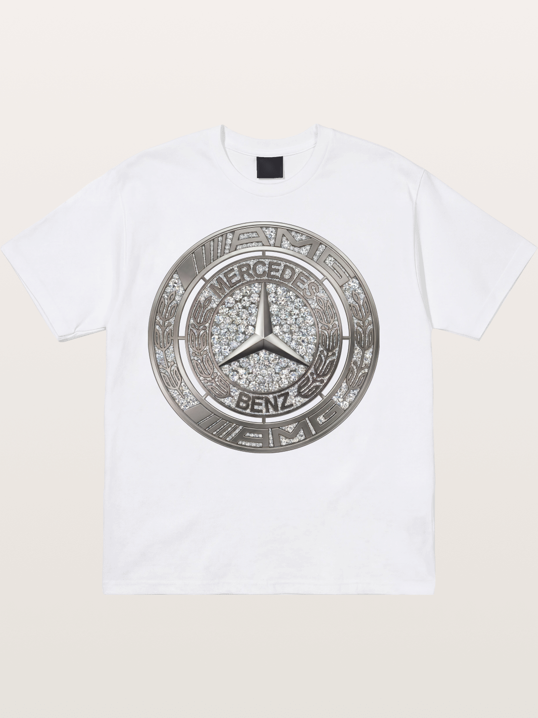 Mercedes Diamond Logo Art Cotton T-shirt