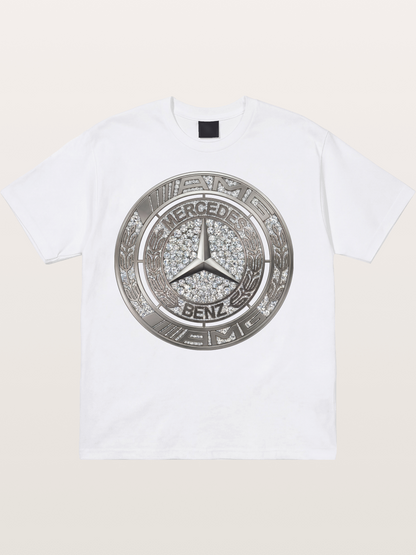 Mercedes Diamond Logo Art Cotton T-shirt