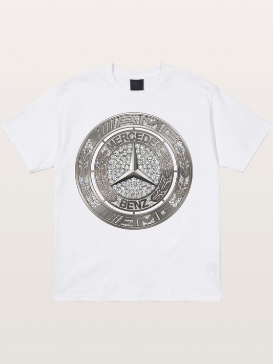 Mercedes Diamond Logo Art Cotton T-shirt