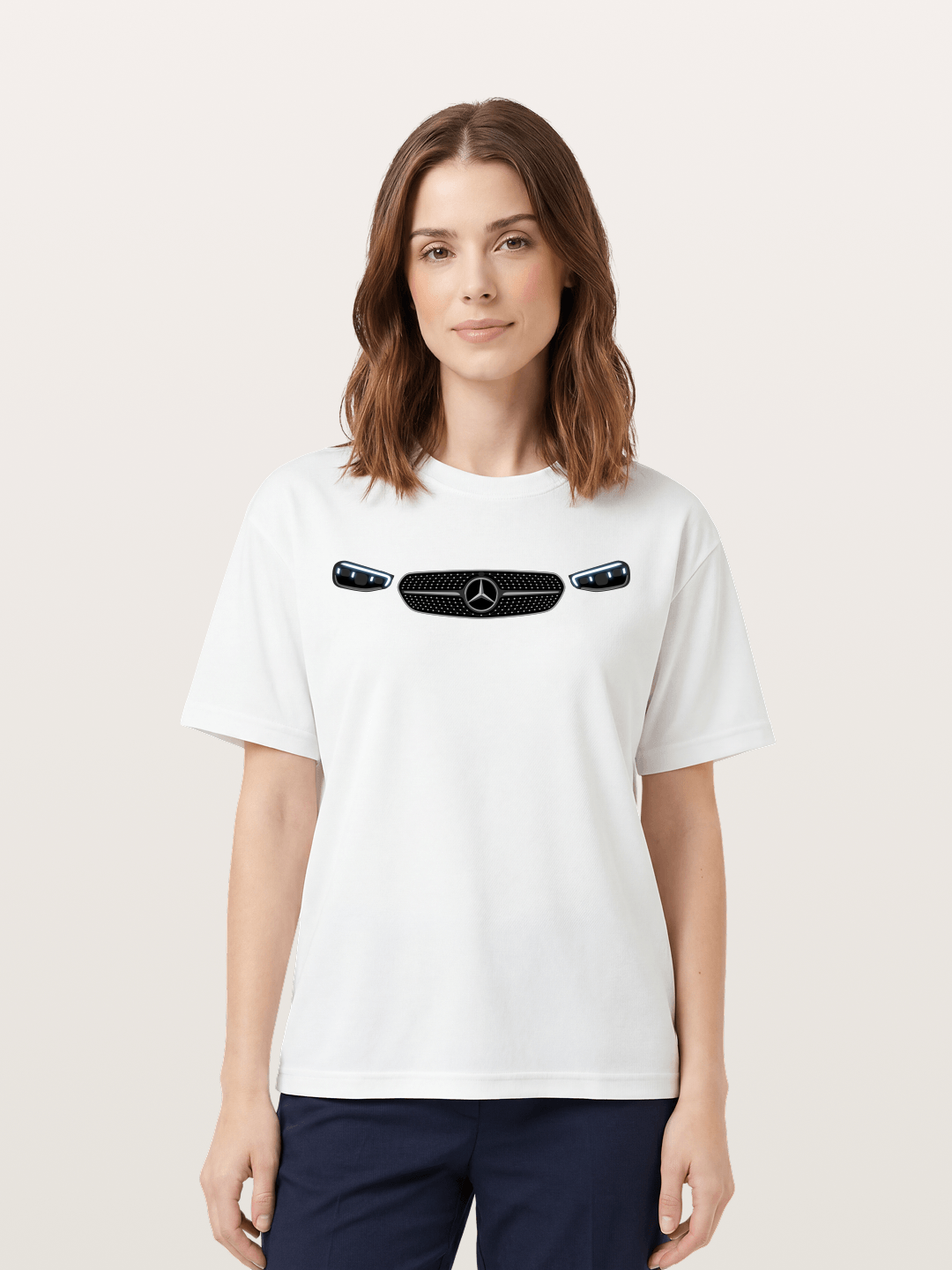 Mercedes-Benz Grille and LED Headlights Cotton T-shirt