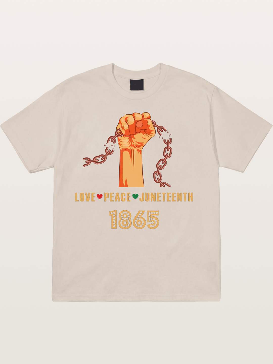 Juneteenth Love Peace Fist Cotton T-shirt