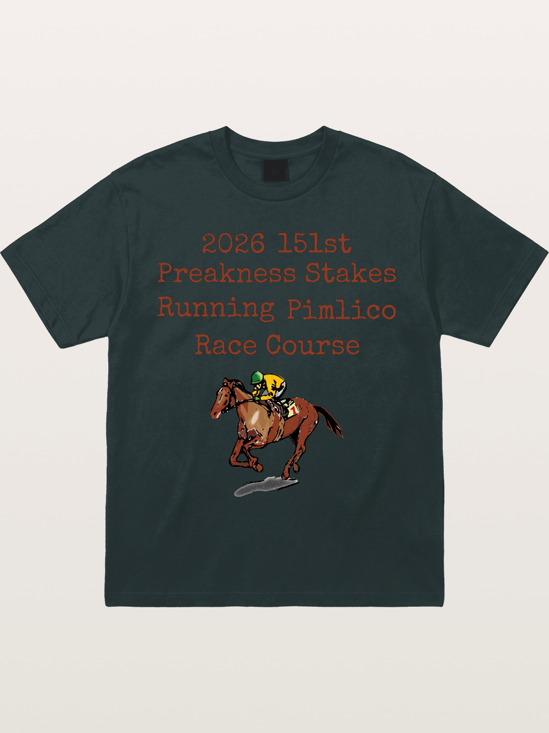 151st Preakness Yellow Silks Horse Gildan T-shirt
