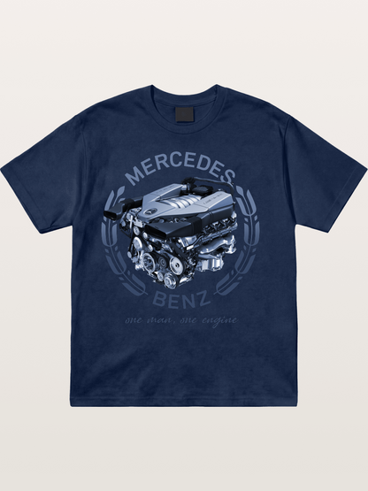 Benz V8 Engine Technical View Cotton T-shirt