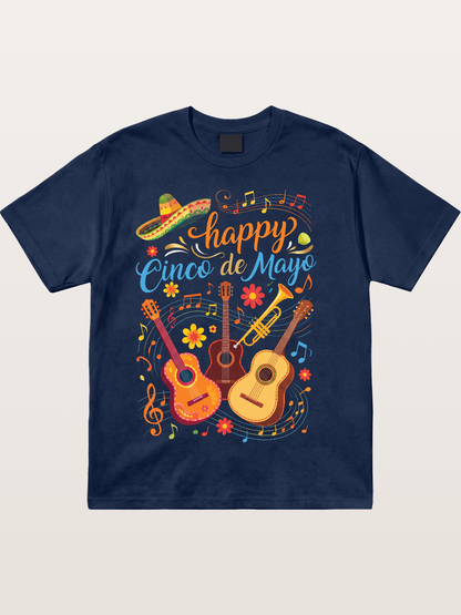 Mexican Guitar Trumpet Notes Cotton T-shirt