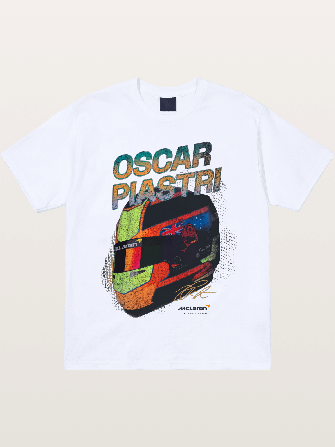 Oscar Piastri McLaren Helmet Gildan T-shirt