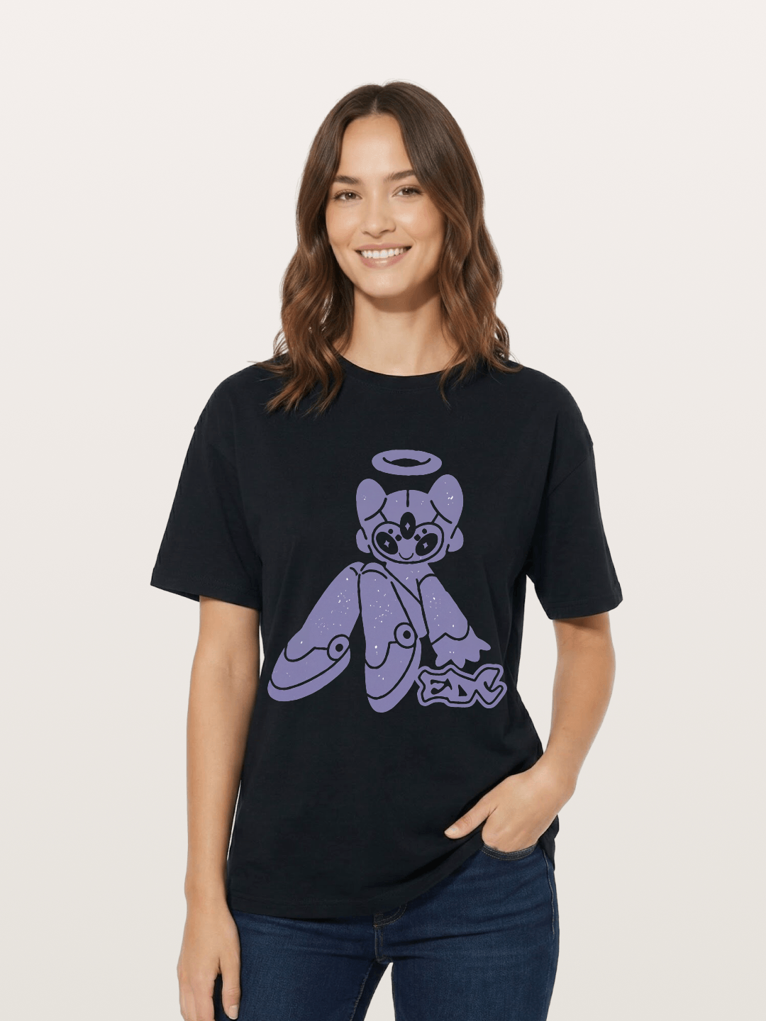 Angel Bear EDC Festival Art Cotton T-shirt