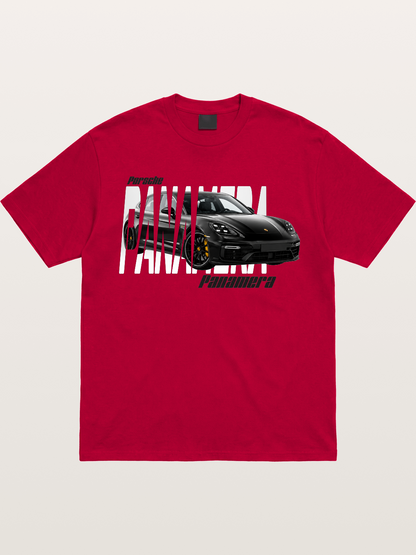 Porsche Panamera Typography Print Gildan T-shirt