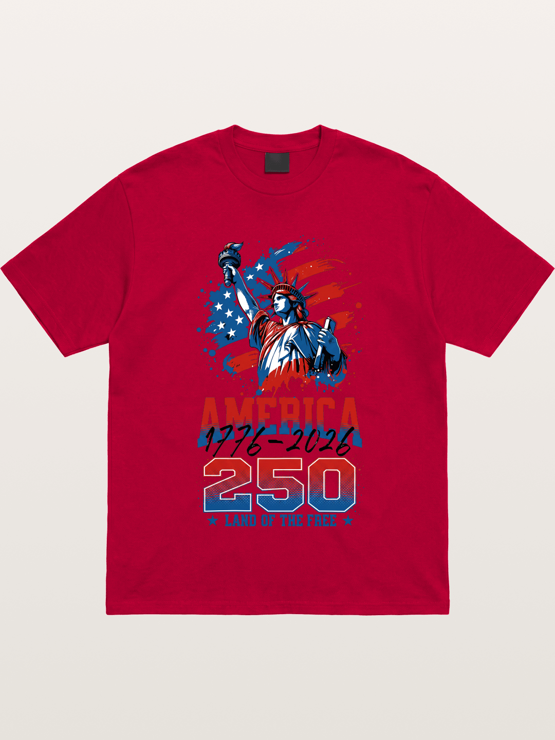 Liberty 250 Years Freedom Print Gildan T-shirt
