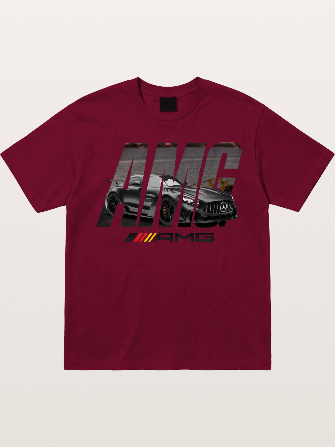 AMG Lettermark Car Print Gildan T-shirt
