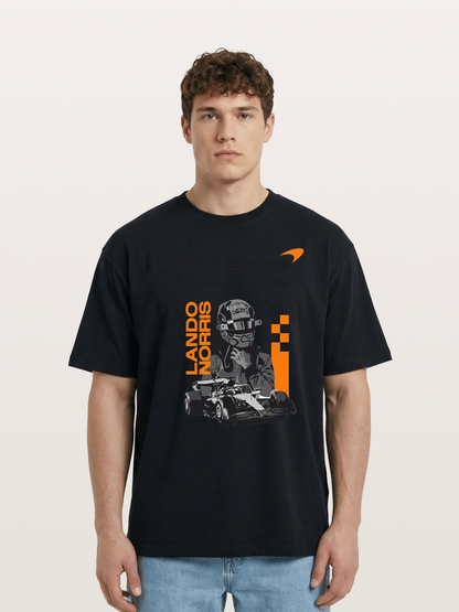 Lando Norris McLaren Portrait Cotton T-shirt