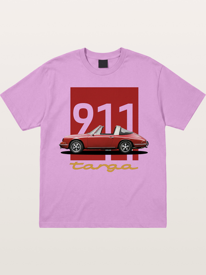 911 Targa Red Vintage Print Gildan T-shirt