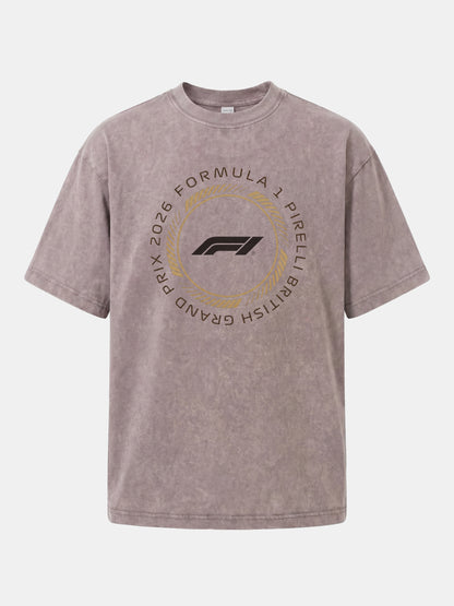 British Grand Prix 2026 Circular Crest Washed T-shirt