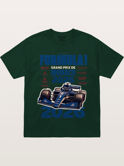 Deep Blue Monaco F1 2026 Card Gildan T-shirt