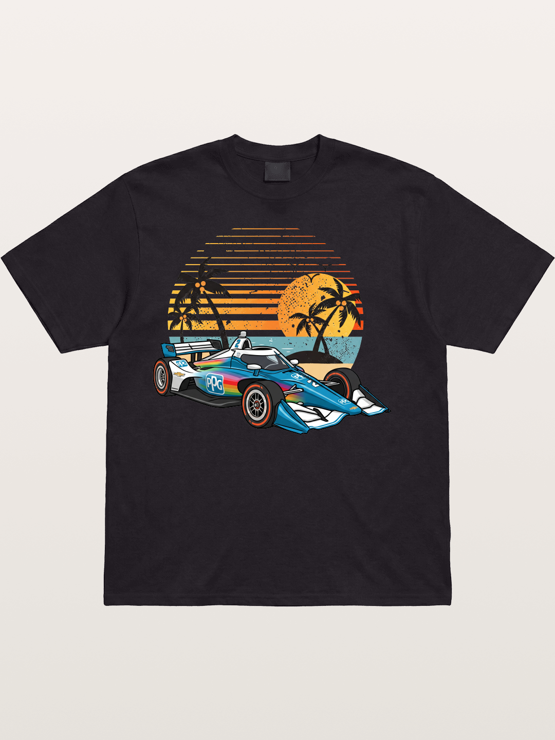 Palm Sunset Indy Car Classic Cotton T-shirt