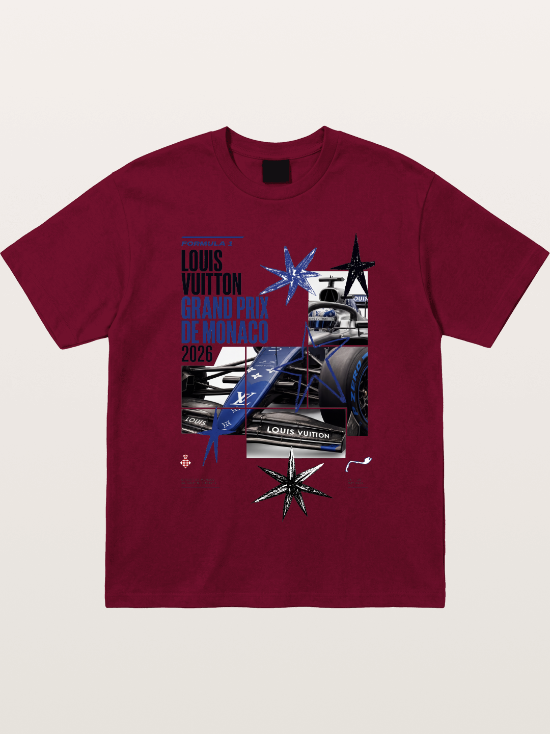Blue LV F1 Monaco Poster Gildan T-shirt