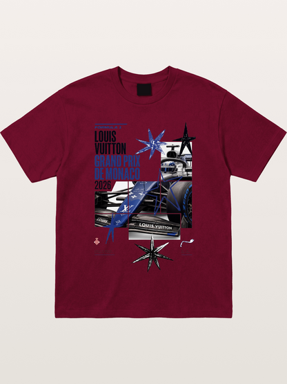 Blue LV F1 Monaco Poster Gildan T-shirt