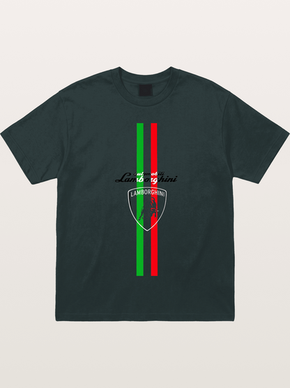 Italian Flag Lamborghini Print Gildan T-shirt
