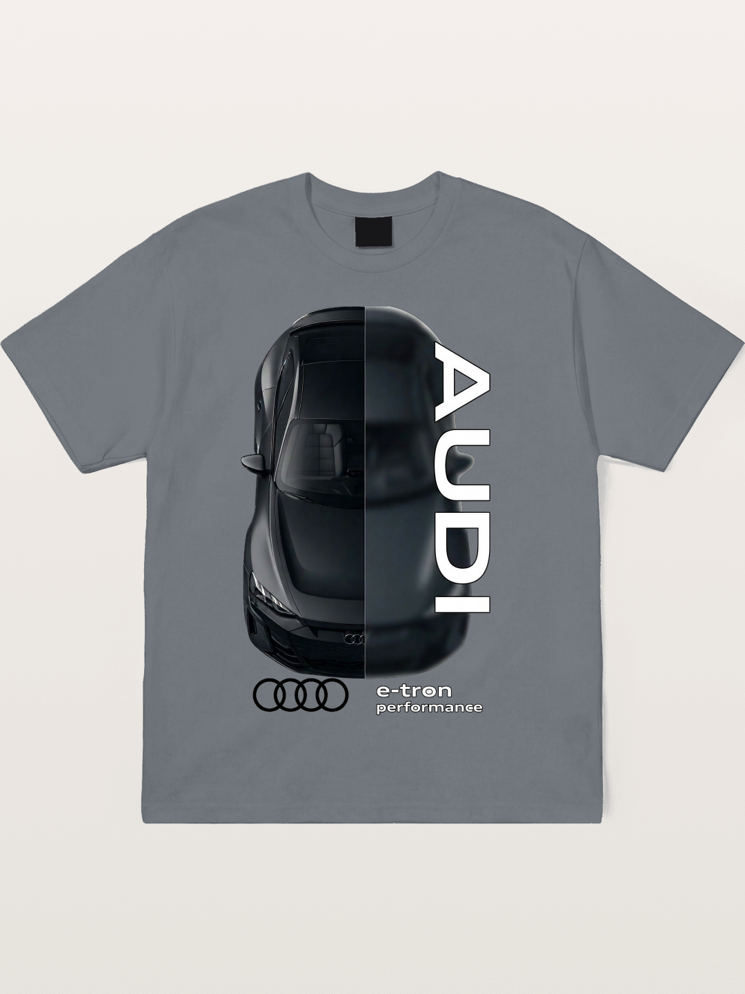 Audi E-Tron Split View Print Cotton T-shirt