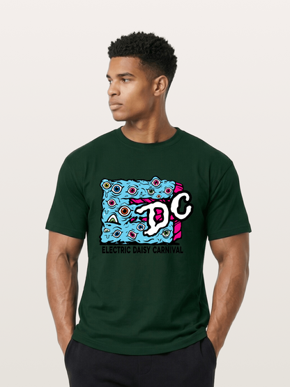 EDC Trippy Eye Daisy Print Gildan T-shirt