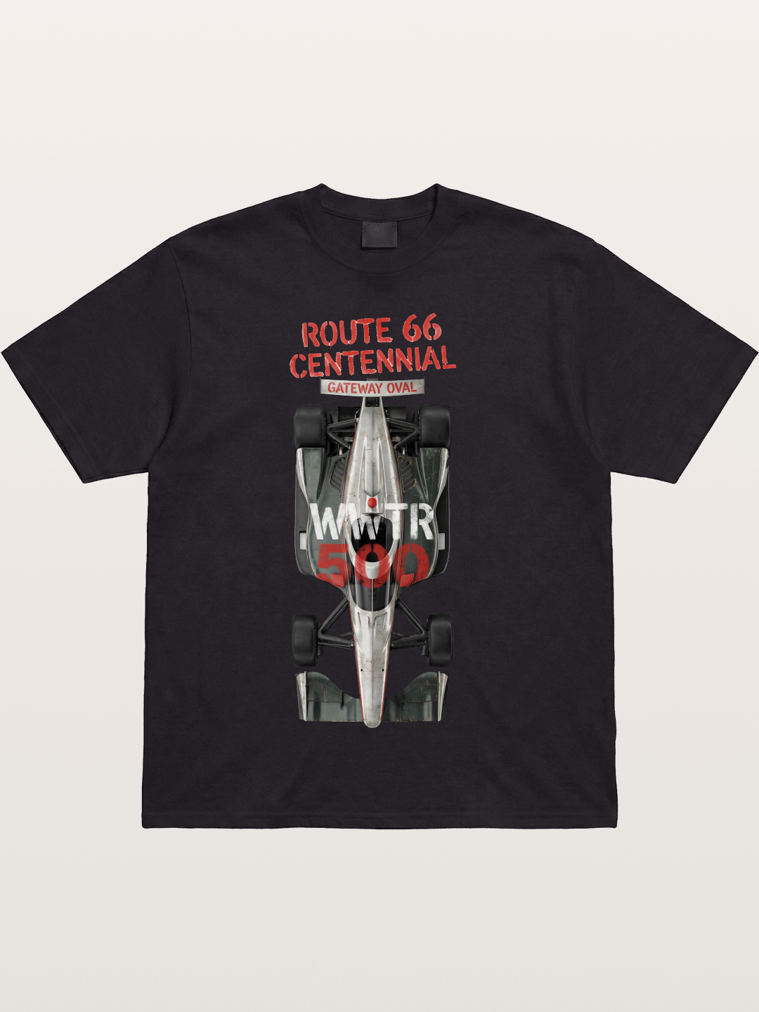 Back View Route66 IndyCar Cotton T-shirt