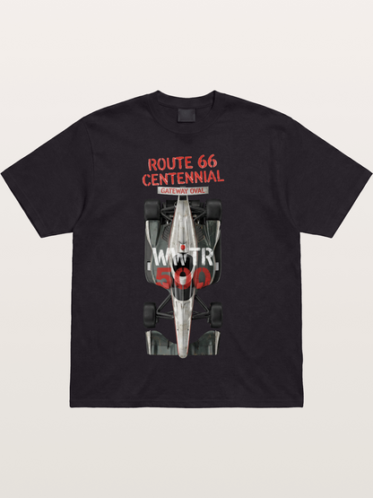 Back View Route66 IndyCar Cotton T-shirt