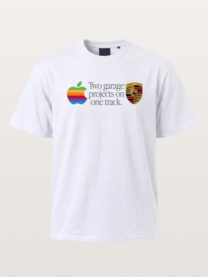 Rainbow Apple Porsche Garage Phrase Gildan T-shirt