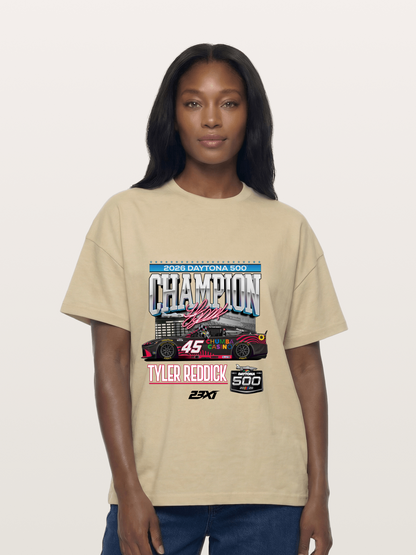 Tyler Reddick Daytona 500 Champion Print Gildan T-shirt