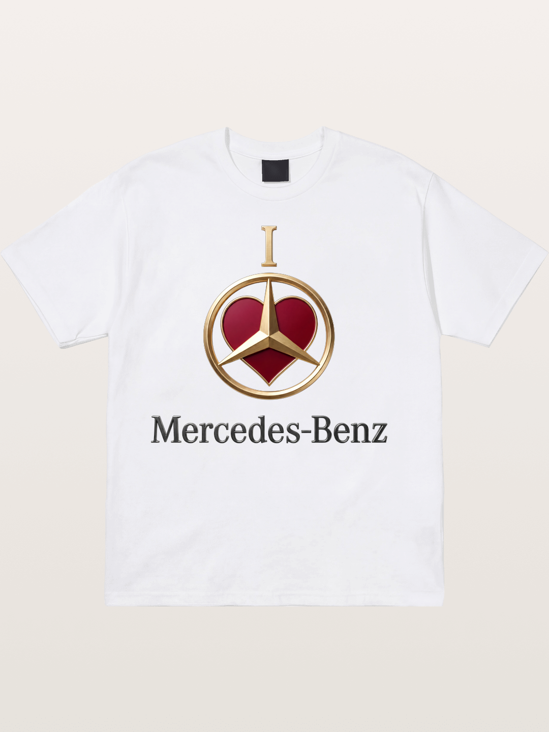 Mercedes Love Logo Art Cotton T-shirt
