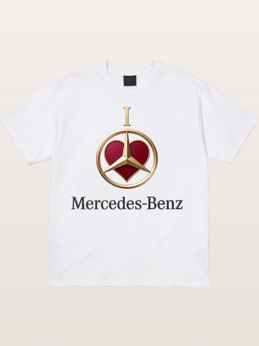 Mercedes Love Logo Art Cotton T-shirt