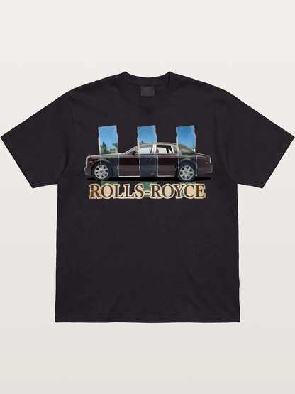 Torn Paper Rolls Royce Collage Gildan T-shirt