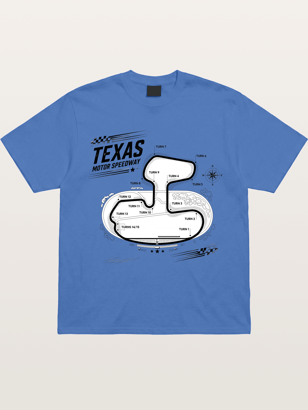 Texas Motor Speedway Track Map Gildan T-shirt