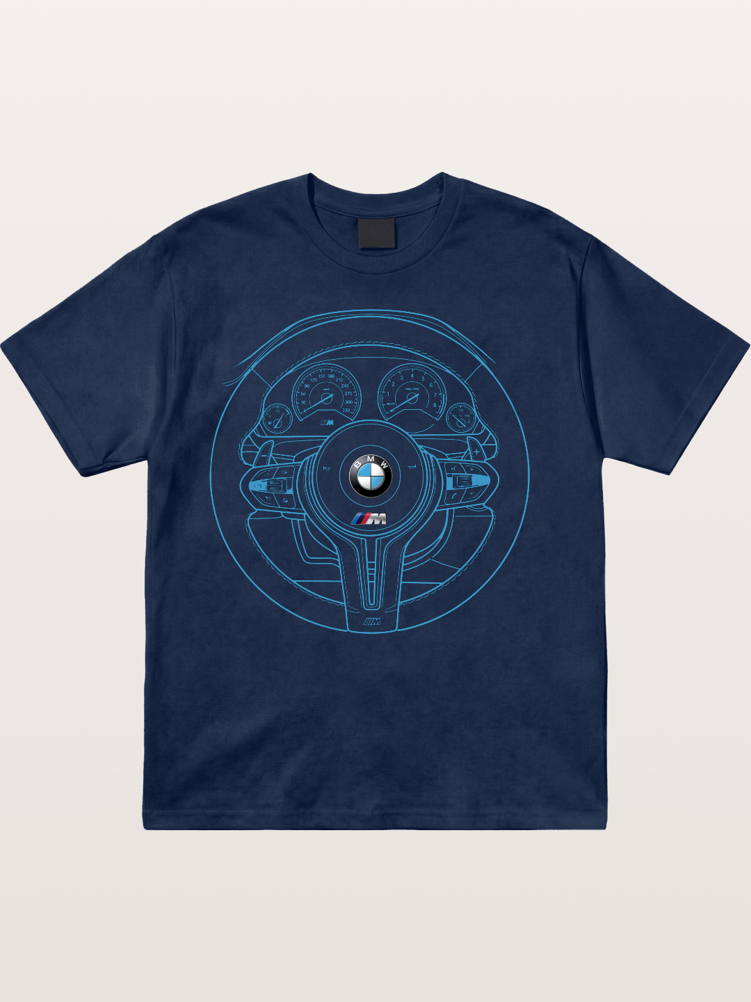 BMW M Vintage Steering Wheel Draft Cotton T-shirt