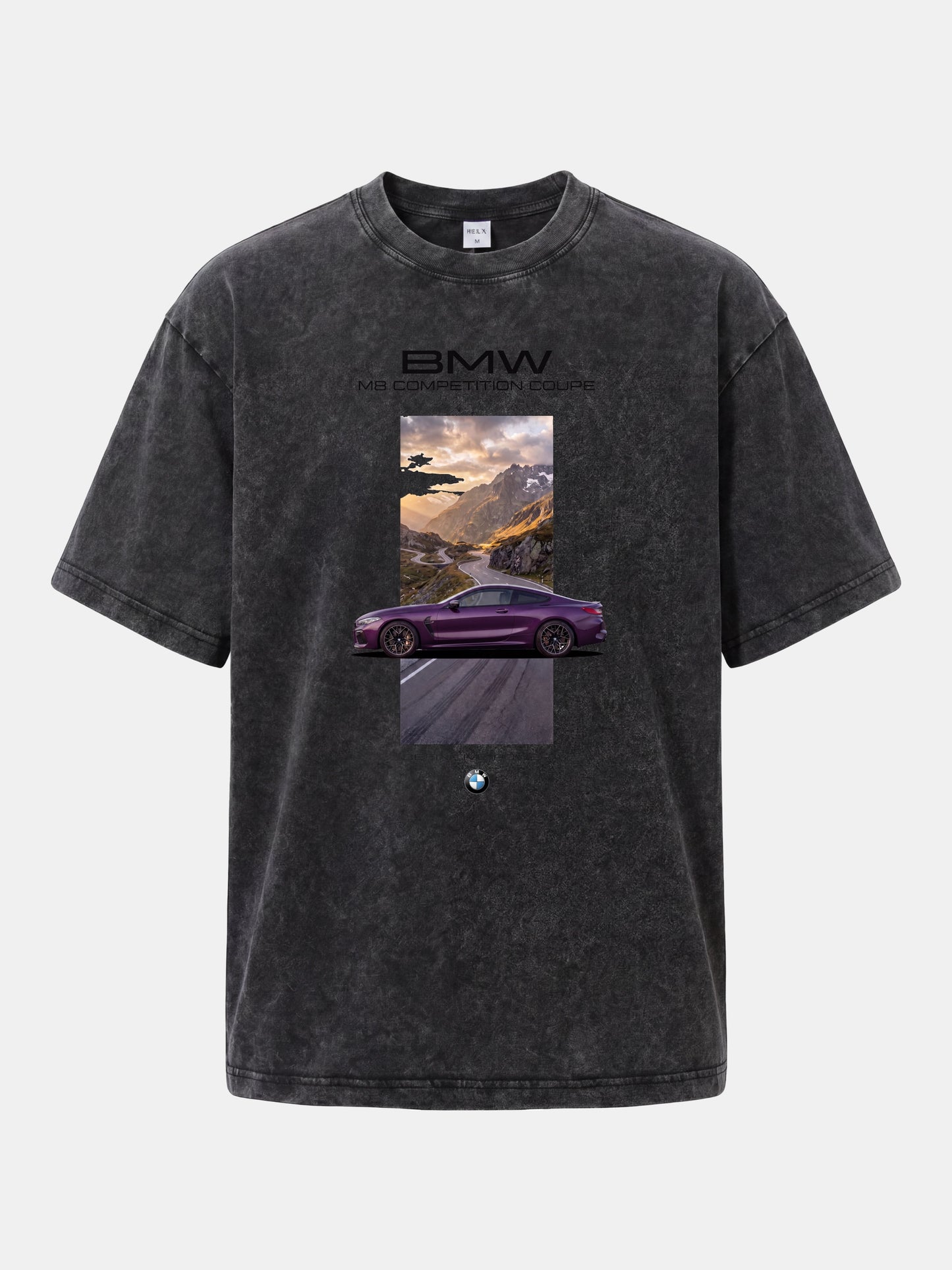 BMW M8 Mountain Road Artwork Washed T-shirt