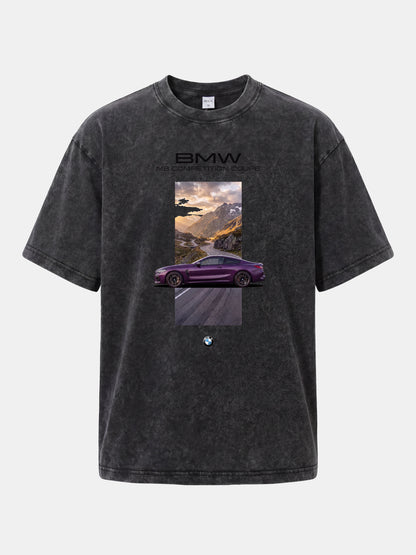 BMW M8 Mountain Road Artwork Washed T-shirt