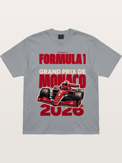 Monaco F1 2026 Red Print Gildan T-shirt