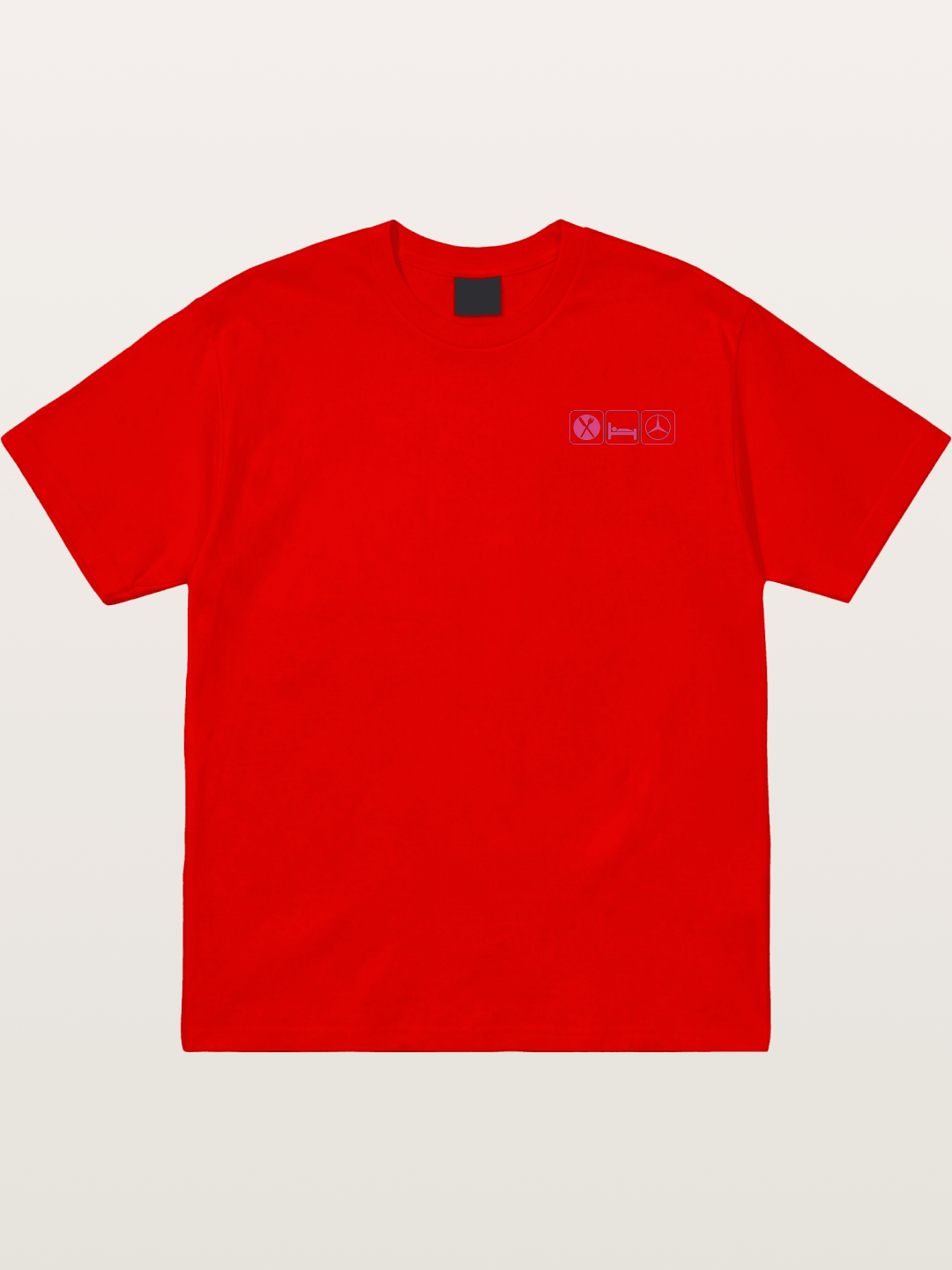 Eat Sleep Mercedes Pink Print Cotton T-shirt