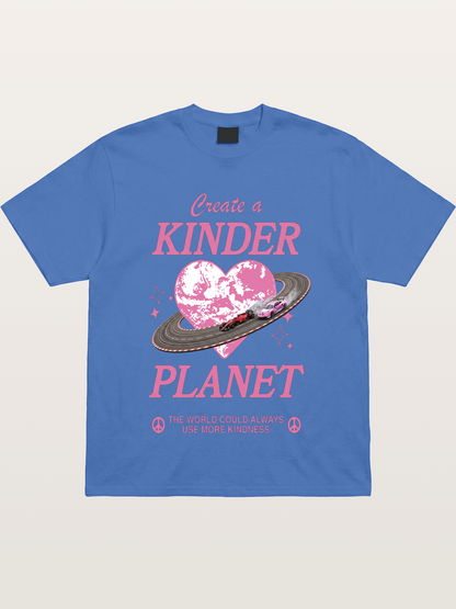 Pink Heart Earth Race Gildan T-shirt
