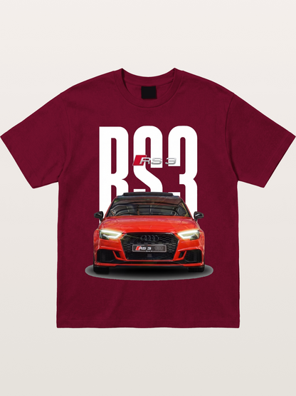 Audi RS3 Red Performance Sedan Gildan T-shirt