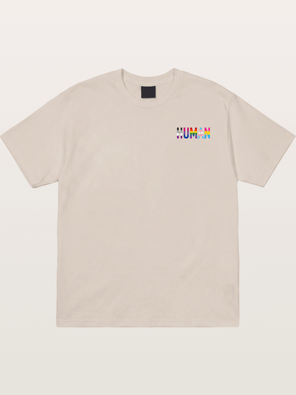 Human Pride Typography Art Cotton T-shirt