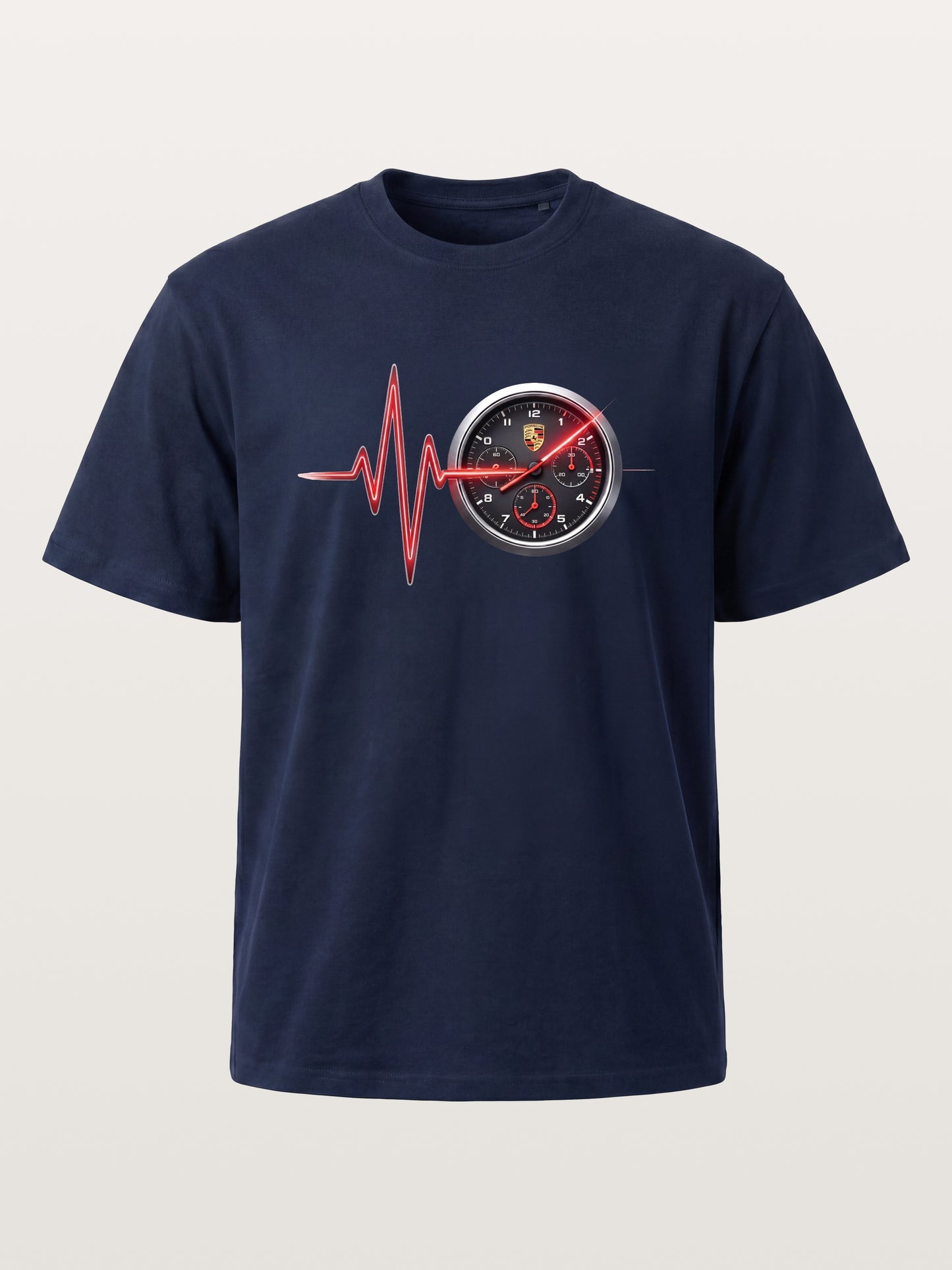 Heartbeat Line Porsche Dash Gauge Cotton T-shirt