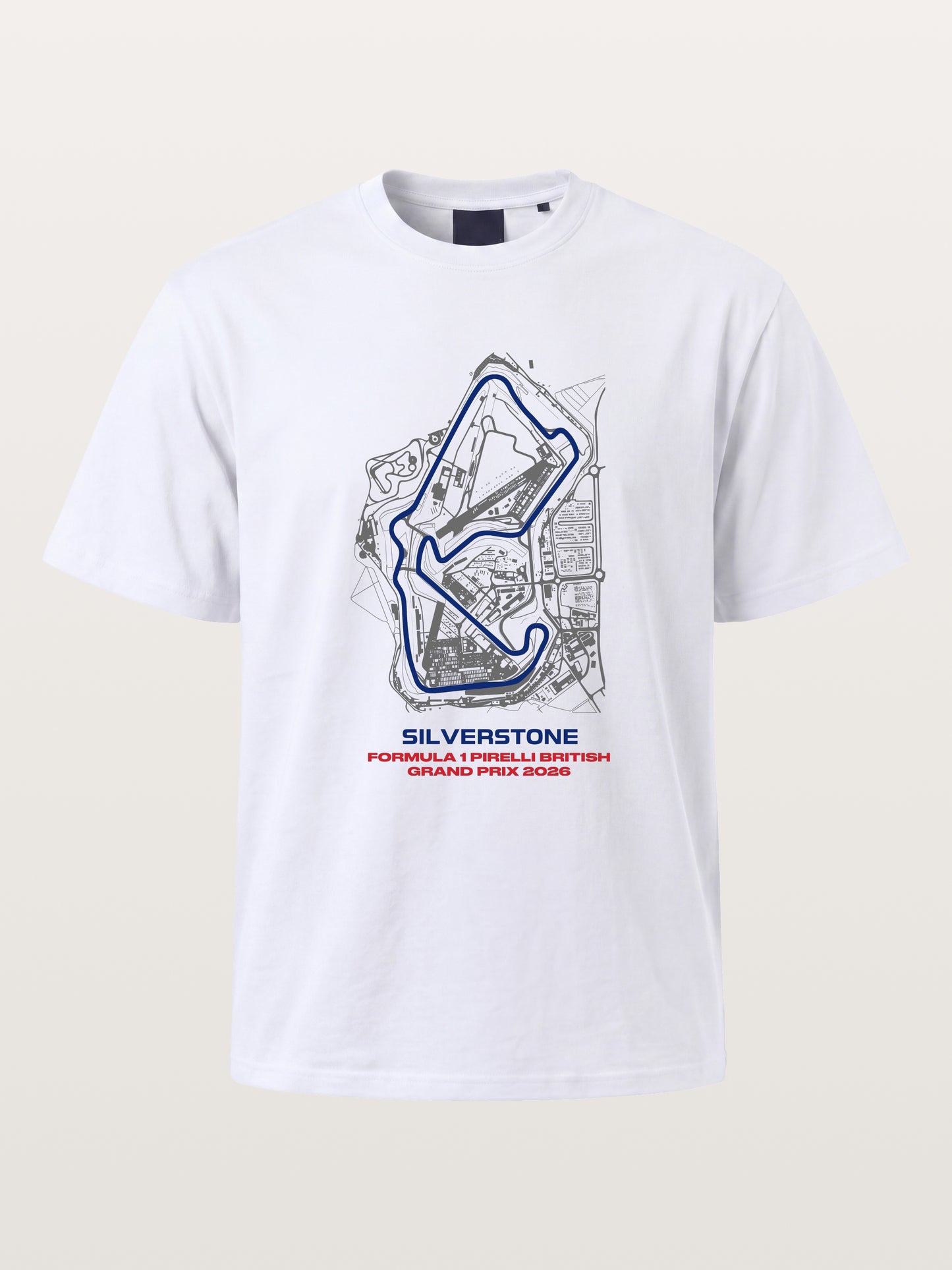 Silverstone Circuit Blueprint Layout Cotton T-shirt