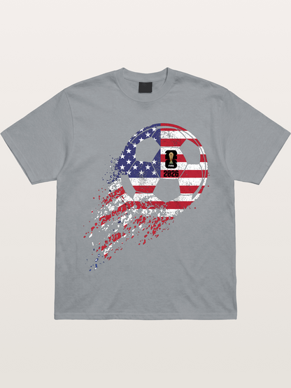 American Flag WC 2026 Ball Gildan T-shirt