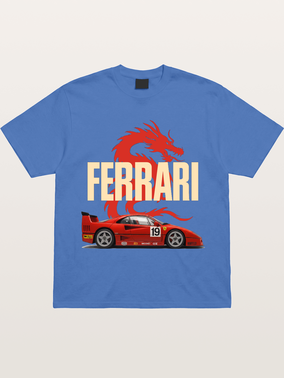 Ferrari F40 Red Dragon Theme Gildan T-shirt