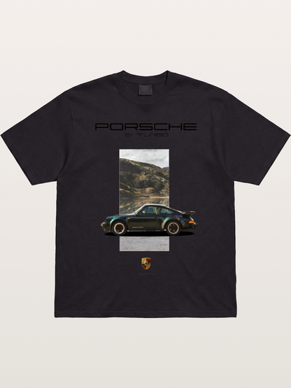 Vintage 911 Turbo Mountain Print Gildan T-shirt