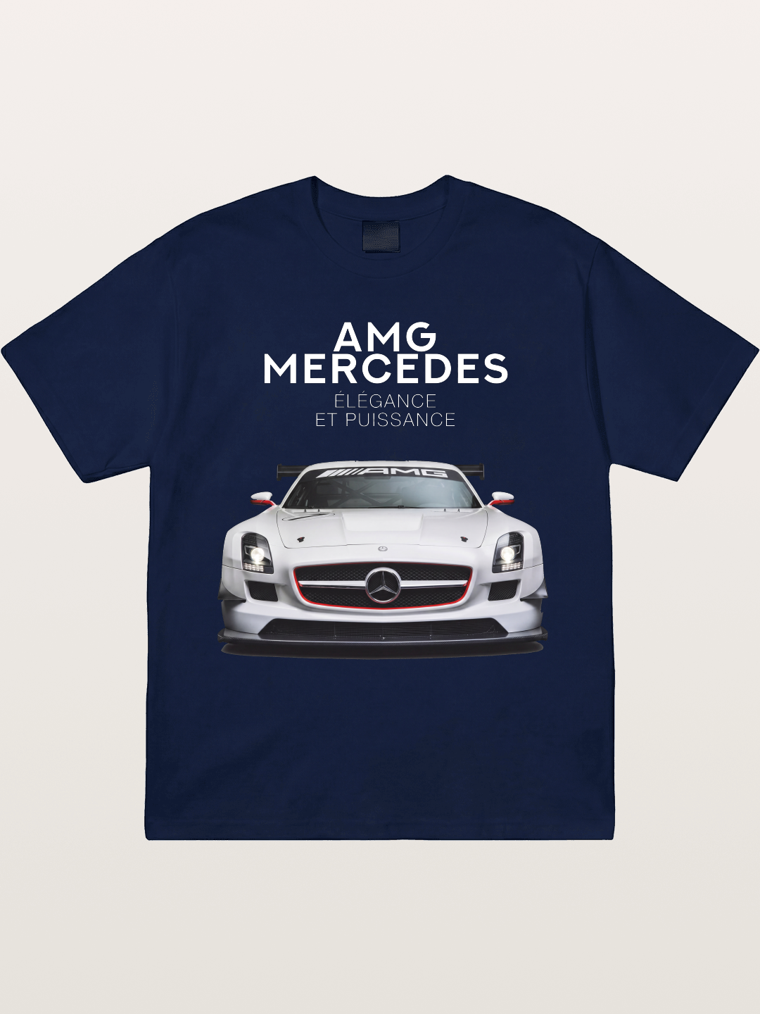Mercedes AMG SLS White Race Car Gildan T-shirt