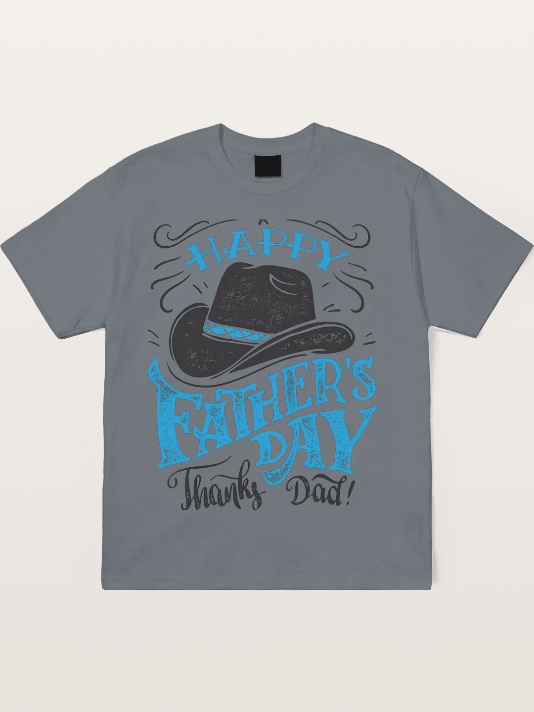 Happy Father's Day Cowboy Hat Cotton T-shirt