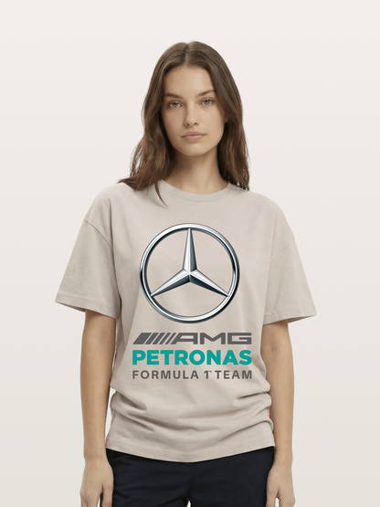 F1 Mercedes Petronas Team Logo Cotton T-shirt