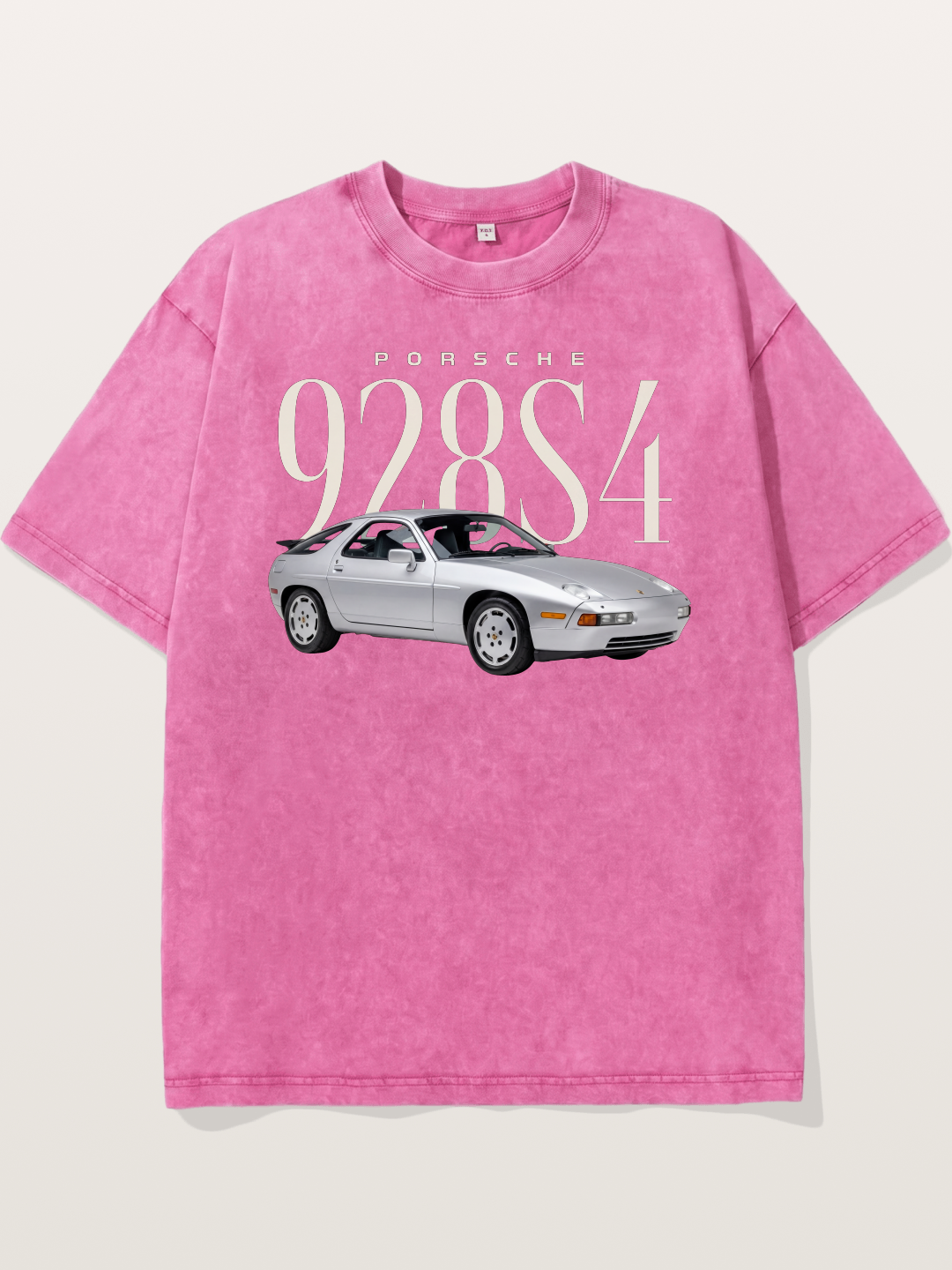 Porsche 928 S4 Silver Coupe Washed T-shirt