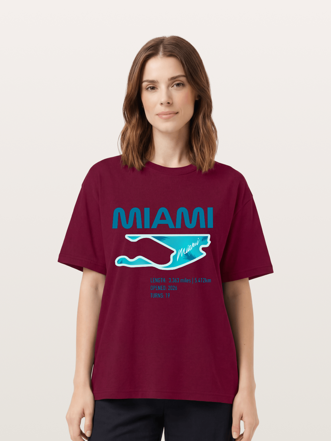 Miami F1 Circuit Map 2026 Gildan T-shirt