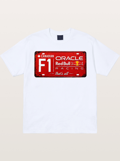 Red Bull F1 Vintage License Plate Gildan T-shirt
